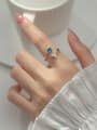 thumb 925 Sterling Silver Cubic Zirconia Star Minimalist Band Ring 3