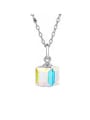thumb 925 Sterling Silver Austrian Crystal Geometric Classic Necklace 0