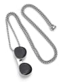thumb Stainless steel Chain Alloy Pendant Irregular Hip Hop Long Strand Necklace 0