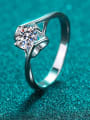 thumb Sterling Silver Moissanite  Dainty Solitaire  Heart Engagement Rings 0