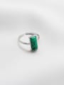 thumb 925 Sterling Silver Turquoise  Geometric Minimalist  Free Size Ring 2
