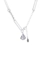 thumb 925 Sterling Silver Vintage Hollow Chain Lariat Necklace 0