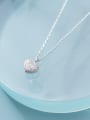 thumb 925 Sterling Silver Minimalist  Simple Fashion Full Diamond Heart Pendant Necklace 1