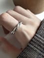 thumb 925 Sterling Silver  Vintage 	Heavy Duty Woven Free Size 0