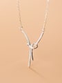thumb 925 sterling silver simple fashion Knot Pendant Necklace 1