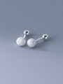 thumb 925 Sterling Silver Bead Ball Minimalist Stud Earring 3