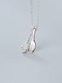 thumb 925 sterling silver Simple  cute fork spoon pendant necklace 1