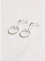 thumb 925 Sterling Silver Hollow Round  Minimalist Drop Earring 0