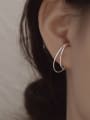 thumb 925 Sterling Silver Geometric Minimalist Clip Earring 1