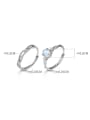 thumb 925 Sterling Silver Opal Irregular Minimalist Stackable Ring 4