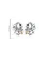 thumb 925 Sterling Silver Icon Squirrel  Cute Stud Earring 3