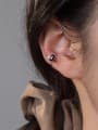thumb 925 Sterling Silver Cubic Zirconia Geometric Dainty Hook Earring 1