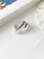 thumb 925 Sterling Silver Smooth Water Drop Minimalist Band Ring 0