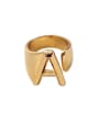 thumb Copper Letter Minimalist Free Size Band Ring 0