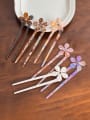 thumb Cellulose Acetate Minimalist Flower Multi Color Bun Hair Hairpin 1