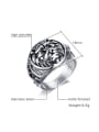 thumb Stainless steel Lion Hip Hop Band Ring 3