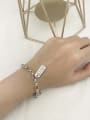 thumb Vintage Sterling Silver With Platinum Plated Simplistic Geometric Bracelets 2