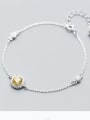 thumb 925 Sterling Silver Cubic Zirconia White Round Minimalist Link Bracelet 1