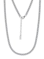 thumb 925 Sterling Silver Cubic Zirconia White Tennis 3mm Necklace 0