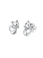 thumb 925 Sterling Silver Icon  Cat Cute Stud Earring 0