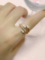 thumb Alloy Cubic Zirconia Geometric Dainty Stackable Ring 1