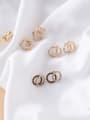thumb Alloy With Imitation Gold Plated Simplistic Hollow Geometric Stud Earrings 0