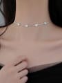 thumb 925 Sterling Silver Cubic Zirconia butterfly choker Necklace 1