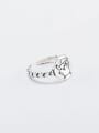 thumb 925 Sterling Silver Pig Vintage Band Ring 2