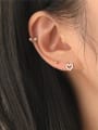 thumb 925 Sterling Silver Cubic Zirconia Bowknot Minimalist Stud Earring 1