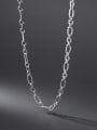 thumb 925 Sterling Silver Hollow Geometric Minimalist Necklace 0