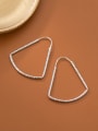 thumb 925 Sterling Silver Triangle Minimalist Hook Earring 0