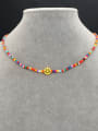 thumb Multi Color Glass Bead Acrylic Smiley Bohemia  Handmade Beaded  Necklace 1