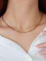 thumb Stainless steel Geometric Minimalist Chain Necklace 2