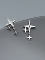 thumb 925 Sterling Silver Cubic Zirconia Cross Dainty Stud Earring 2