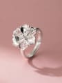 thumb 925 Sterling Silver Flower Trend Band Ring 0