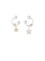 thumb Alloy With Gold Plated Fashion Star Drop Earrings 0