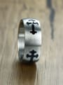 thumb Stainless steel Cross Minimalist Band Ring 3