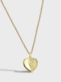 thumb Brass Minimalist Heart  Pendant Necklace 0