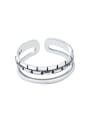 thumb 925 Sterling Silver Geometric Vintage Stackable Ring 3