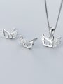 thumb 925 Sterling Silver Cubic Zirconia Wing Minimalist Necklace 1