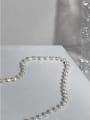 thumb 925 Sterling Silver Geometric Vintage Beaded Necklace 1