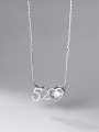 thumb 925 Sterling Silver Rhinestone Number Minimalist Necklace 3