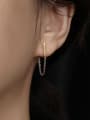 thumb Titanium Tassel Minimalist Threader Earring 1