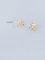 thumb 925 Sterling Silver Smooth Flower Minimalist Stud Earring 2