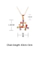 thumb Brass Cubic Zirconia Multi Color Flower Dainty Necklace 2
