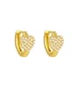 thumb Brass Cubic Zirconia Heart Bohemia Stud Earring 2