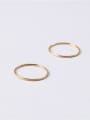 thumb Titanium With Imitation Gold Plated Simplistic Round Band Rings 0