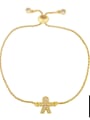 thumb Brass Cubic Zirconia Crown Vintage Adjustable Bracelet 2