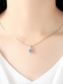 thumb 925 Sterling Silver Micro Setting Zircon Crystal  Necklace 1