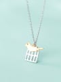 thumb 925 Sterling Silver Cute golden birdie pendant Necklace 1